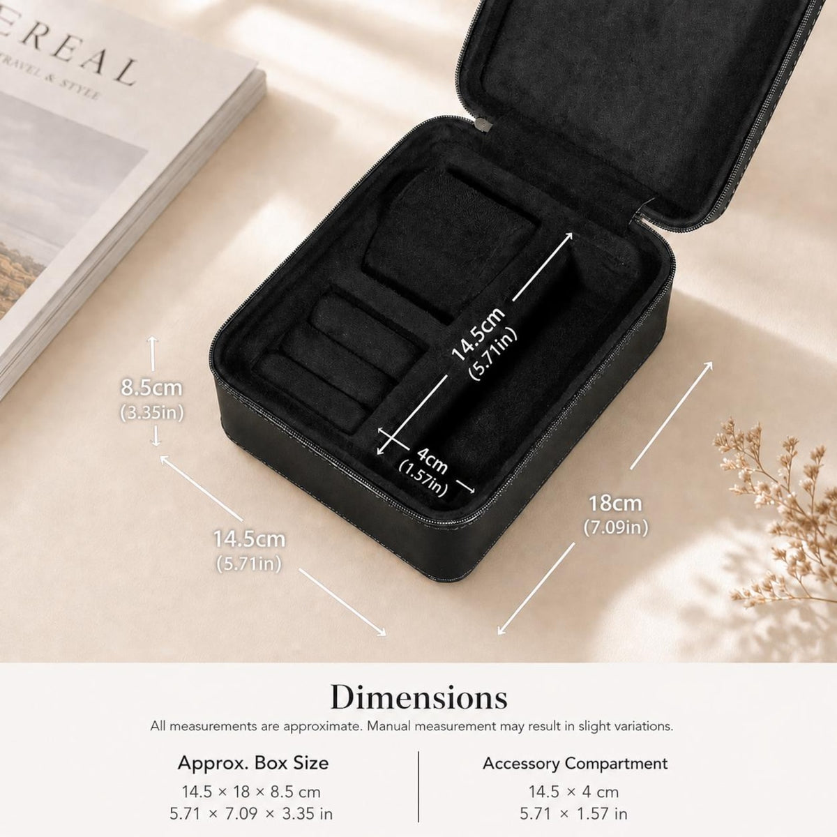 Personalized Watch Box for Men, Single Watch Travel Case, Jewelry & Sunglasses Organizer, Custom Gift for Husband Dad