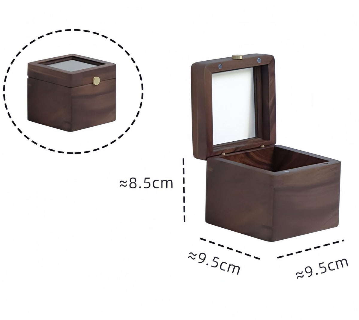 Wooden Watch Box with Glass Lid, Personalized Jewelry Storage Box, Keepsake Box, Watch Case, Gift for Him, Anniversary Gift