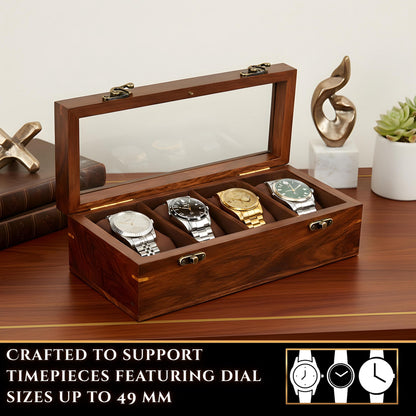 Wooden Watch Organizer Box, Handcrafted Watch Display Case, Multi Slot Watch Storage, Men's Gift, Watch Collector Gift
