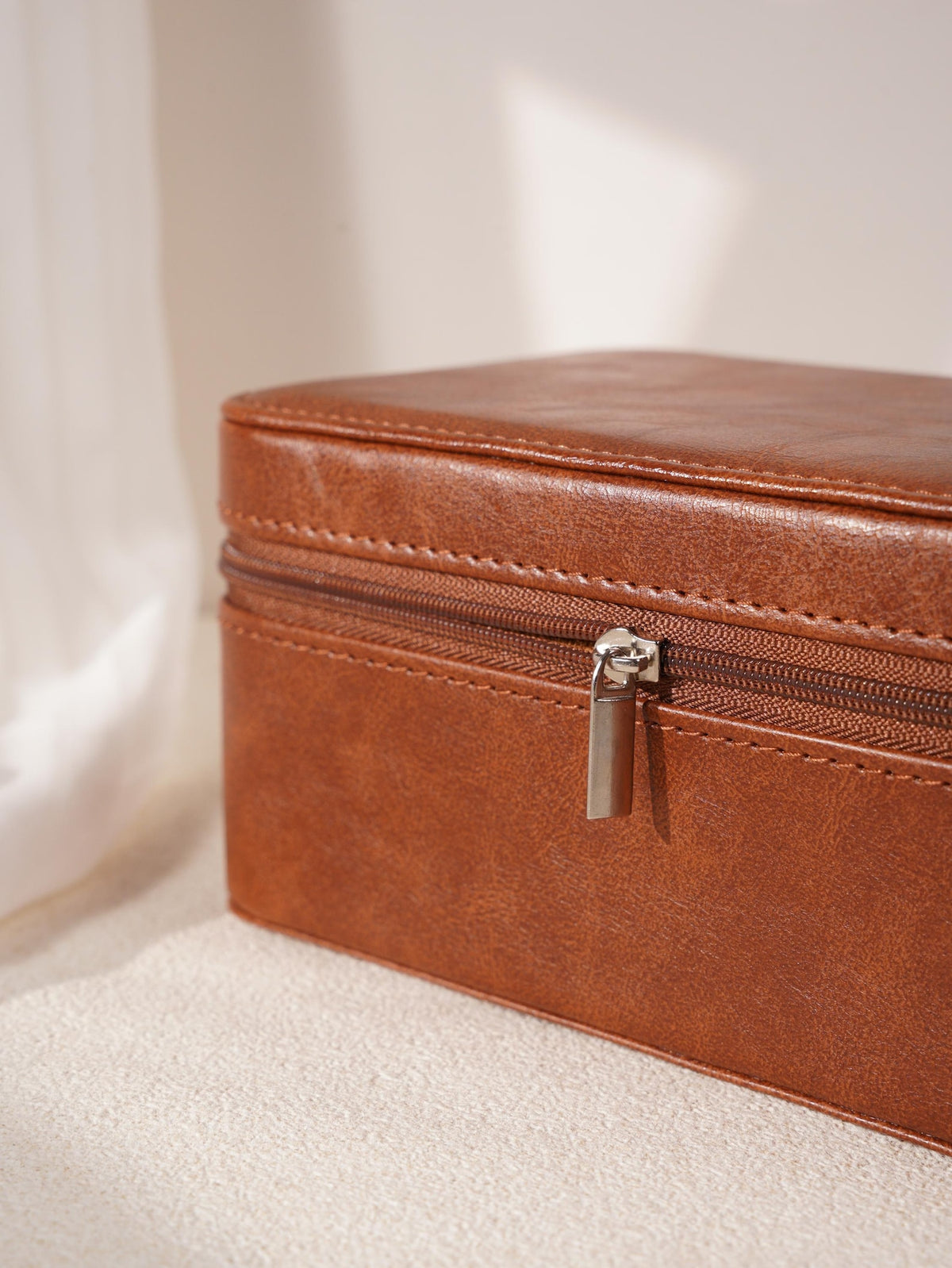 Custom Monogram Watch Travel Case｜3‑Slot Green Watch Storage Box, Gift for Him
