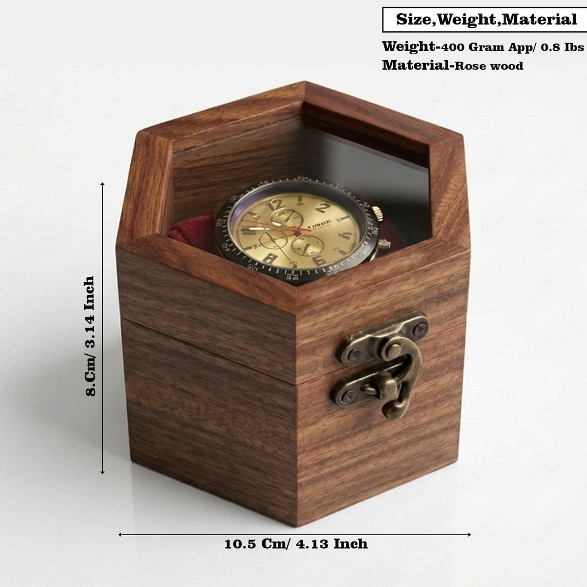 Handcrafted Wooden Watch Box, Vintage Gift, 1-5 Slot Organizer