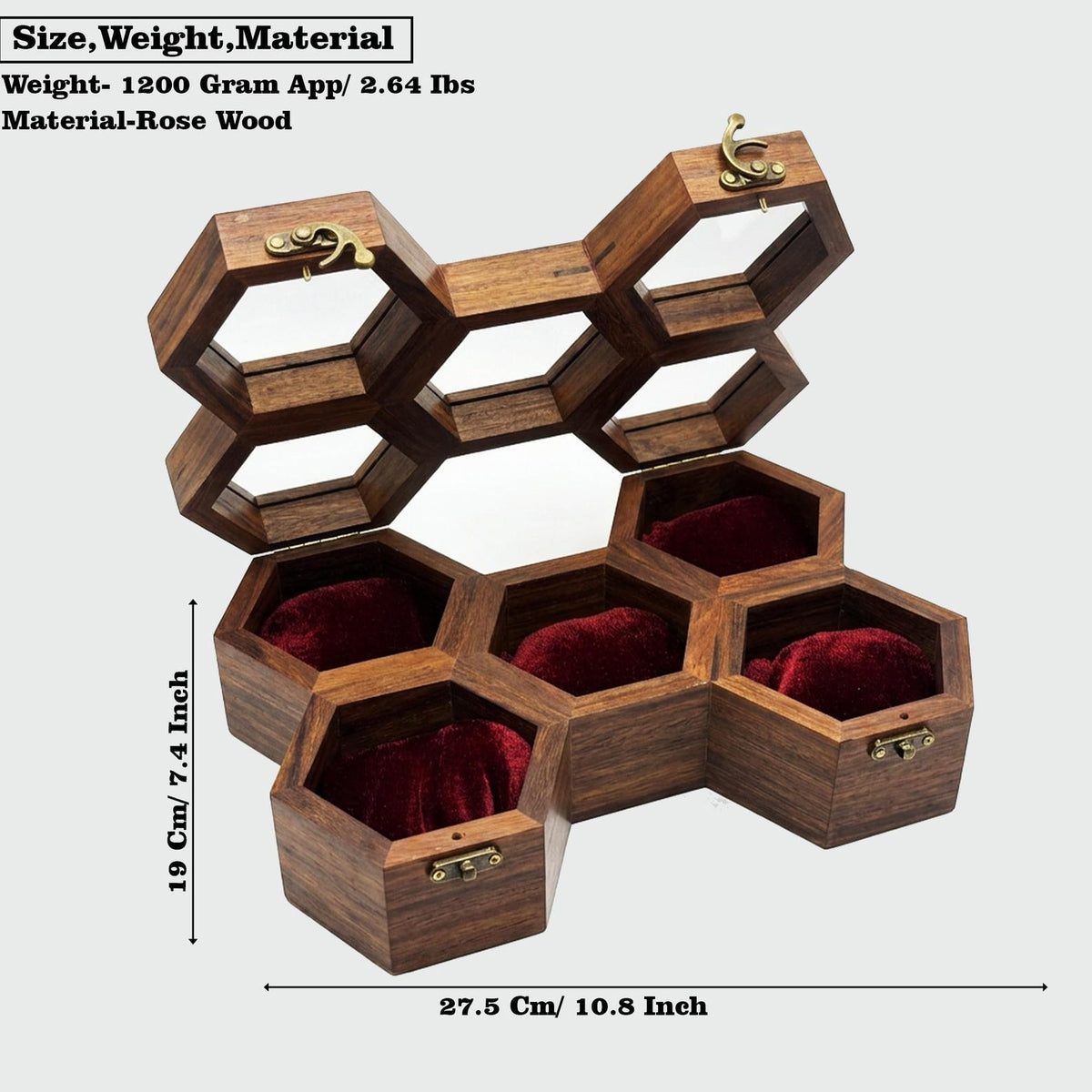 Handcrafted Wooden Watch Box, Vintage Gift, 1-5 Slot Organizer