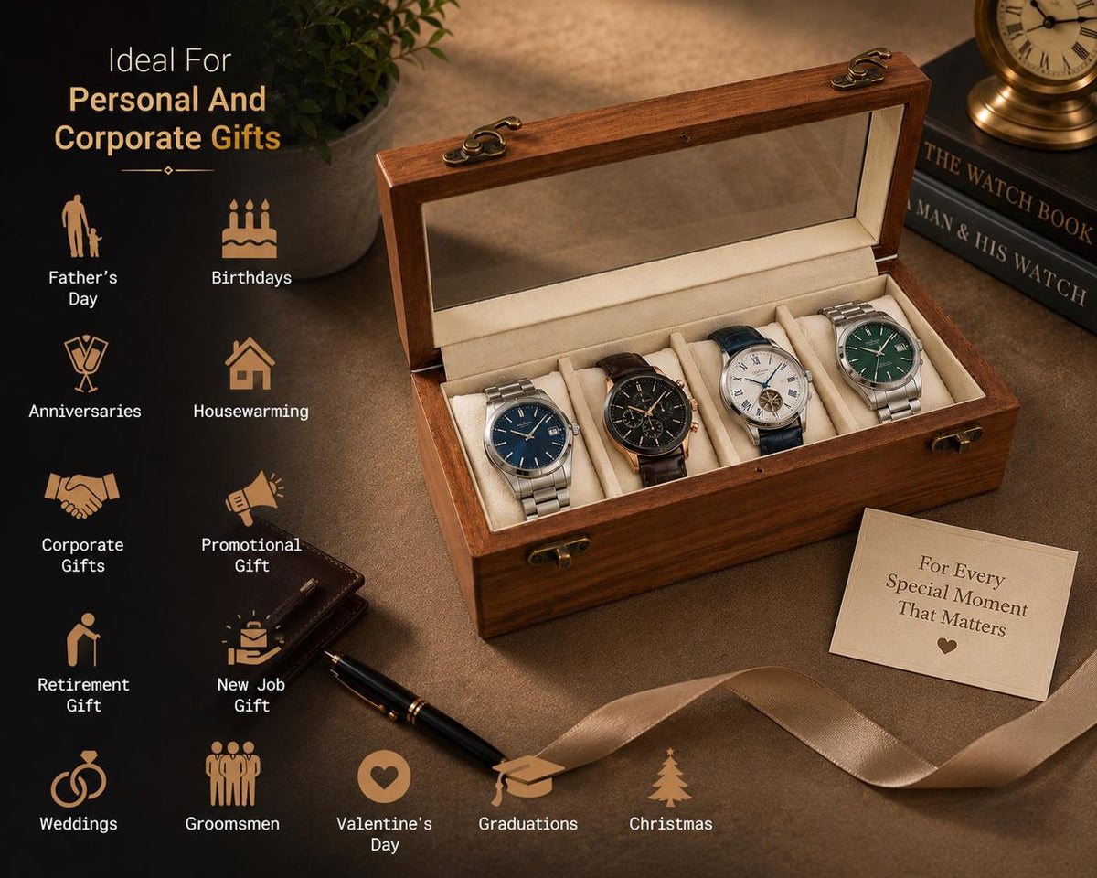 Personalized Indian Rosewood Watch Box, Engraved Wooden watch Organizer, Watch Display Case