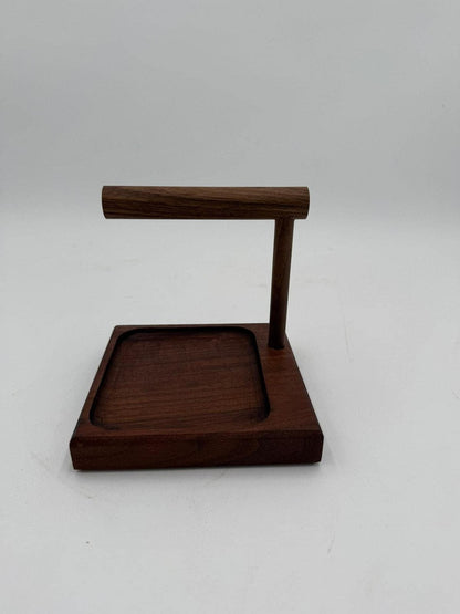 Walnut Valet, Solid Hardwood Tray With Watch Holder And Bracelet Bar