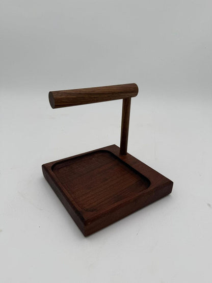 Walnut Valet, Solid Hardwood Tray With Watch Holder And Bracelet Bar