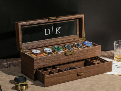 Custom Engraved Watch Box, Personalized Watch Case, Men watch box, Gifts for husband, Birthday / Anniversary Gifts for Men