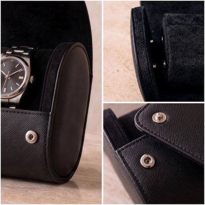 Personalized Leather Watch Box | Custom Watch Case | Single Watch Travel Case | Groomsmen Gift | Wedding Gift | Gift for Him| Gift for Her