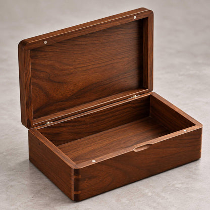 Personalized Wooden Keepsake Box | Engraved Walnut Watch Box | Custom Jewelry Box | Gift for Men | Anniversary Gift for Couple
