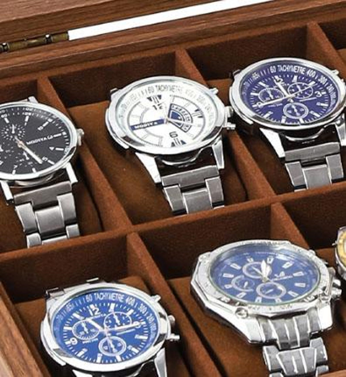 Custom Engraved Wooden Watch Box, Velvet Lined, Glass Top Display Case, Christmas Gift For Dad