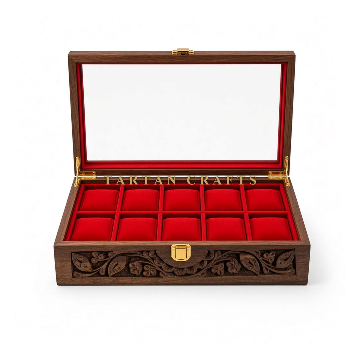 Handmade Wooden Watch Box, 5 and 10 Slot Watch Organizer, Gift for Him