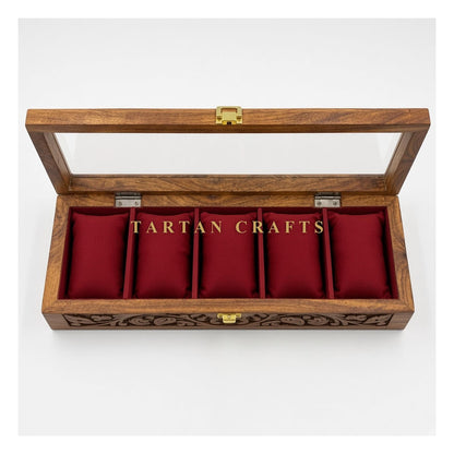 Handmade Wooden Watch Box, 5 and 10 Slot Watch Organizer, Gift for Him