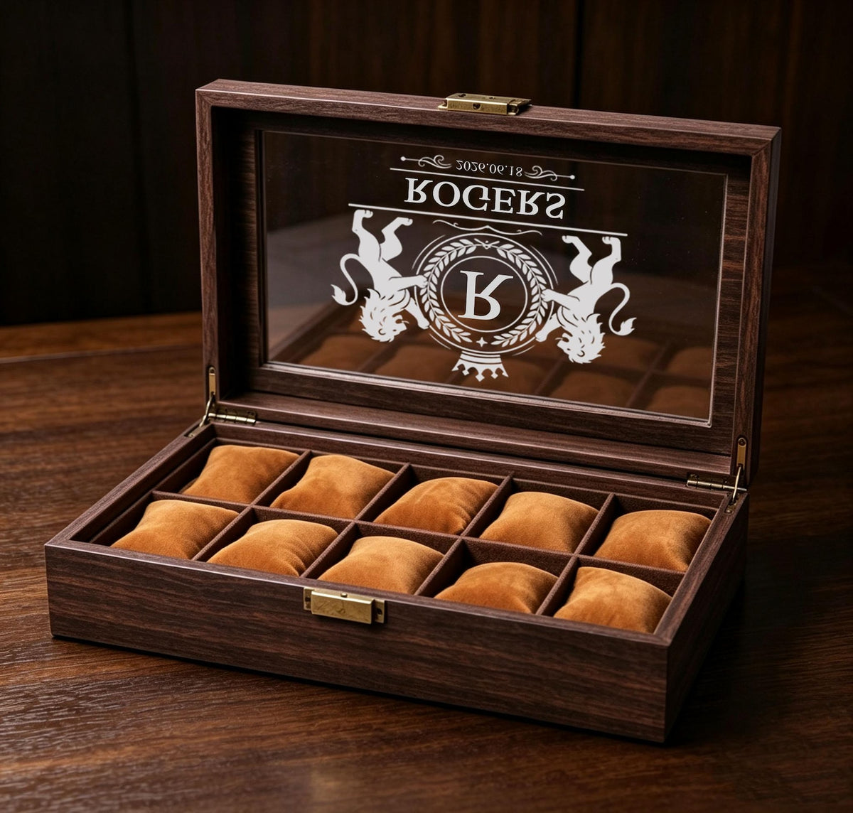 Custom Engraved Watch Box, Personalized Watch Case, Men watch jewelry box, Gifts for husband, Birthday / Anniversary Gifts for Men