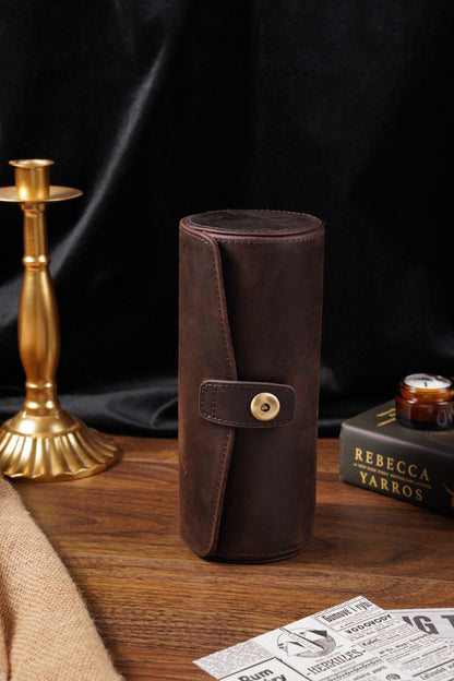 Personalized Watch Roll, Detachable Watch Case for Rings & Cufflinks, Men’s Travel Jewelry Gift