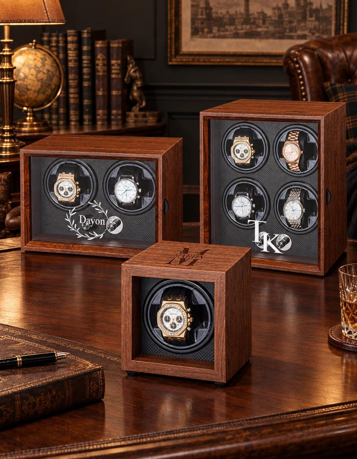 Personalized Watch Winder, Watch Box Gift for Watch Lover, Watch Holder Watch Storage Gift, Christmas Gift, Gift for Him