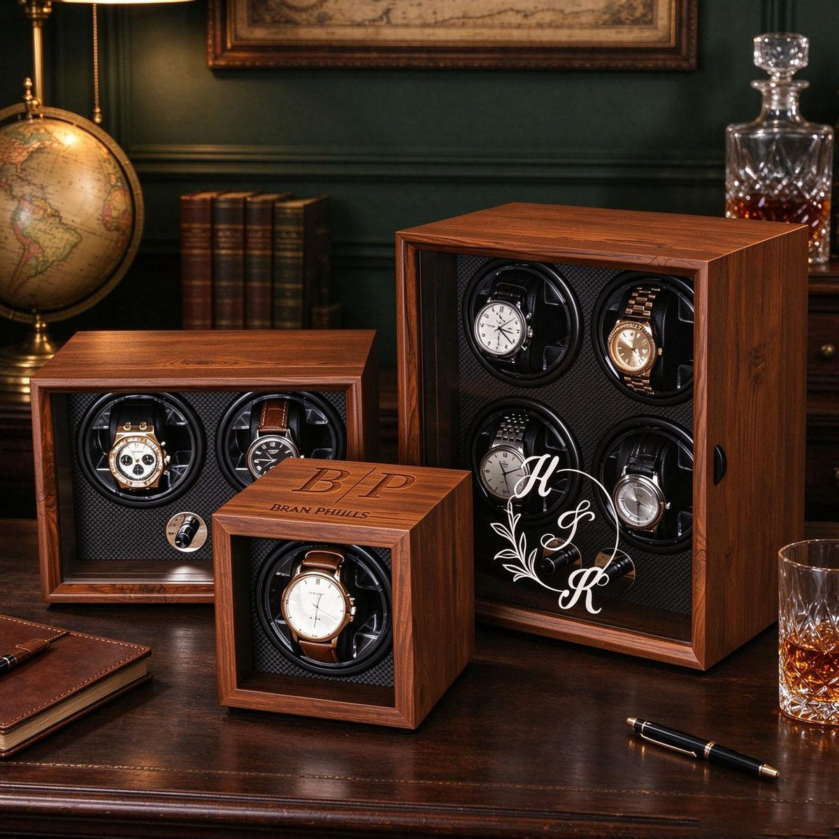 Personalized Watch Winder, Watch Box Gift for Watch Lover, Watch Holder Watch Storage Gift, Christmas Gift, Gift for Him