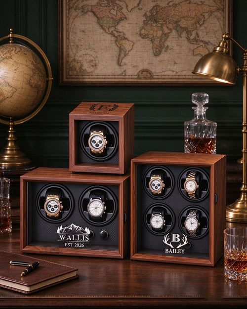 Personalized Watch Winder, Watch Box Gift for Watch Lover, Watch Holder Watch Storage Gift, Christmas Gift, Gift for Him