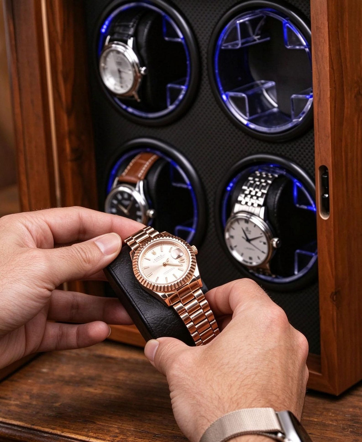 Personalized Watch Winder, Watch Box Gift for Watch Lover, Watch Holder Watch Storage Gift, Christmas Gift, Gift for Him