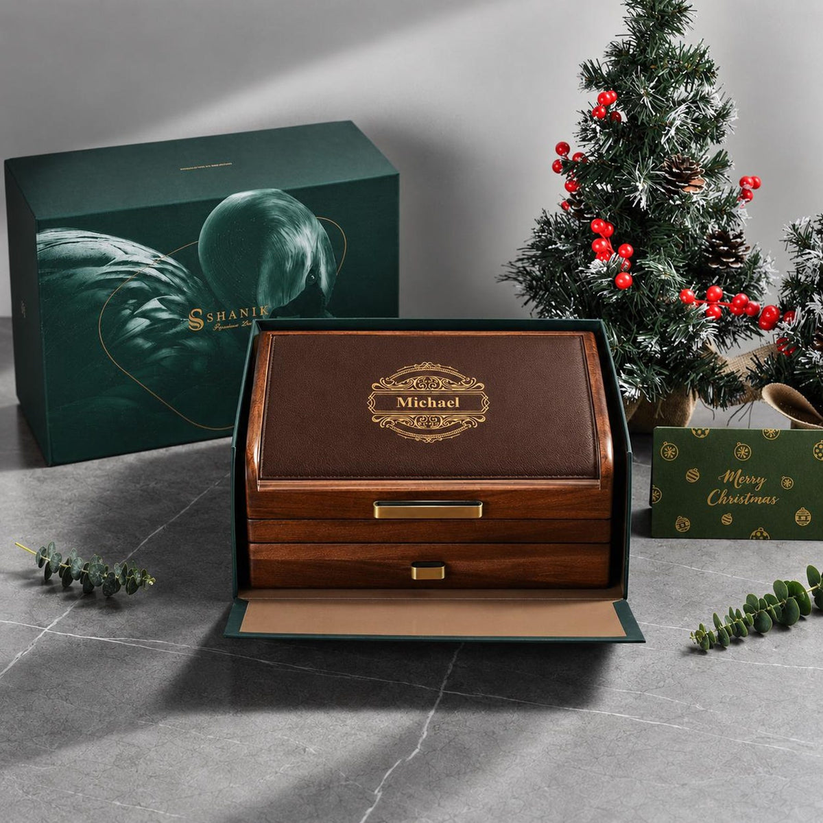 Engraved Luxury Watch Case Attorney Gift Idea for Men Personalized Acacia Organizer Watch Box Gift for Retirement or Birthday