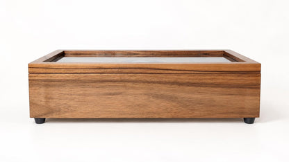 Walnut Watch Box: Luxury Wooden Watch Organizer, 3-Slot Display Case