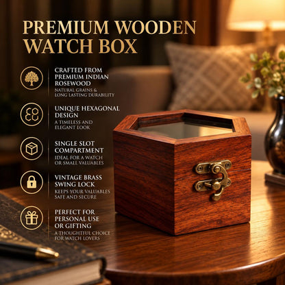 Handcrafted Rosewood Honeycomb Watch Box | Vintage Wooden Watch Organizer | Elegant Watch Display Case | Jewelry Storage | Gift for Him