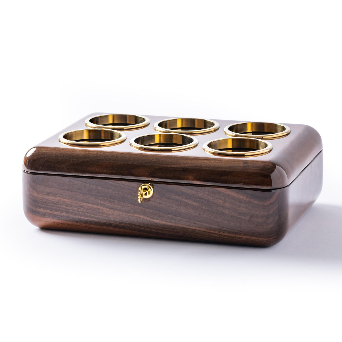 Walnut Wood Watch Box: Large 12-Watch Organizer
