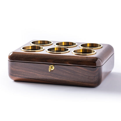 Walnut Wood Watch Box: Large 12-Watch Organizer
