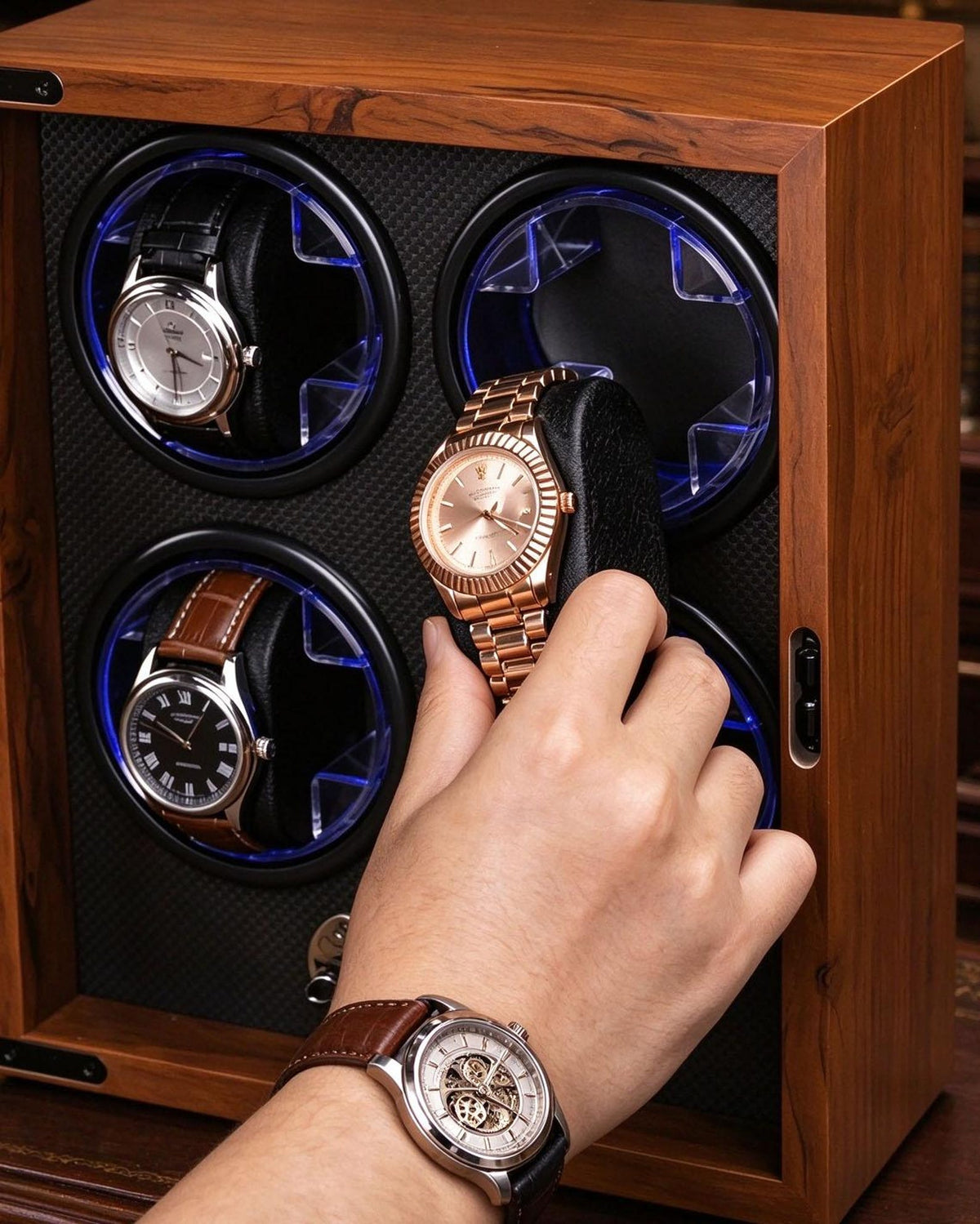 Personalized Watch Winder, Watch Box Gift for Watch Lover, Watch Holder Watch Storage Gift, Christmas Gift, Gift for Him