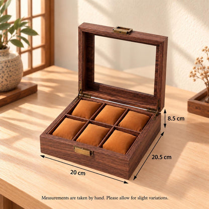 Wooden Watch Box, Watch Organizer and Display Case, Minimalist Watch Storage, Gift for Him