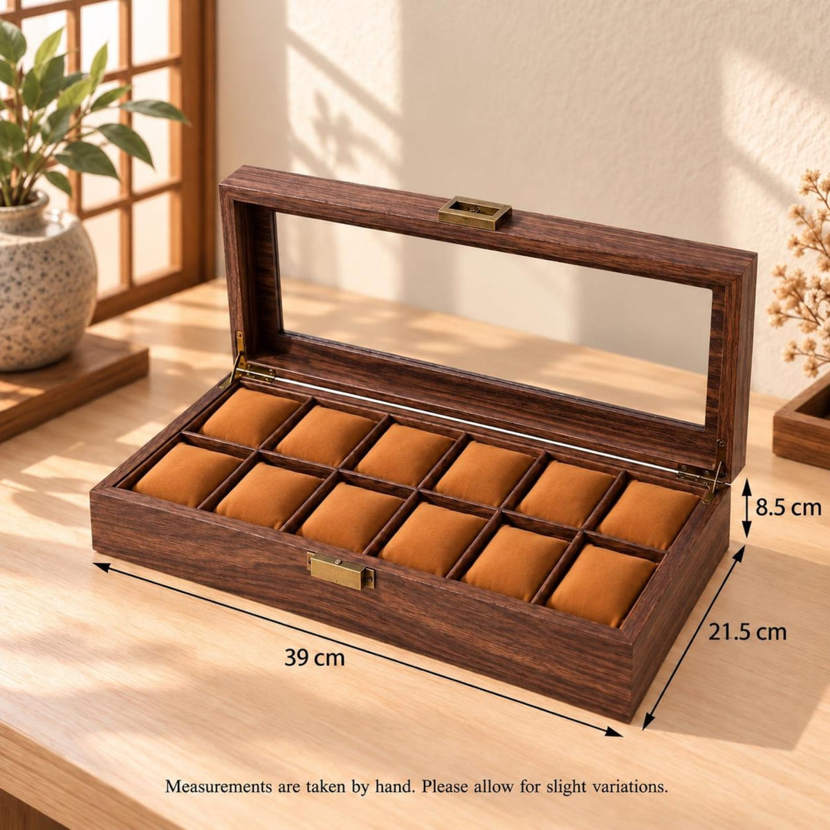 Wooden Watch Box, Watch Organizer and Display Case, Minimalist Watch Storage, Gift for Him