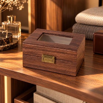 Wooden Watch Box, Watch Organizer and Display Case, Minimalist Watch Storage, Gift for Him