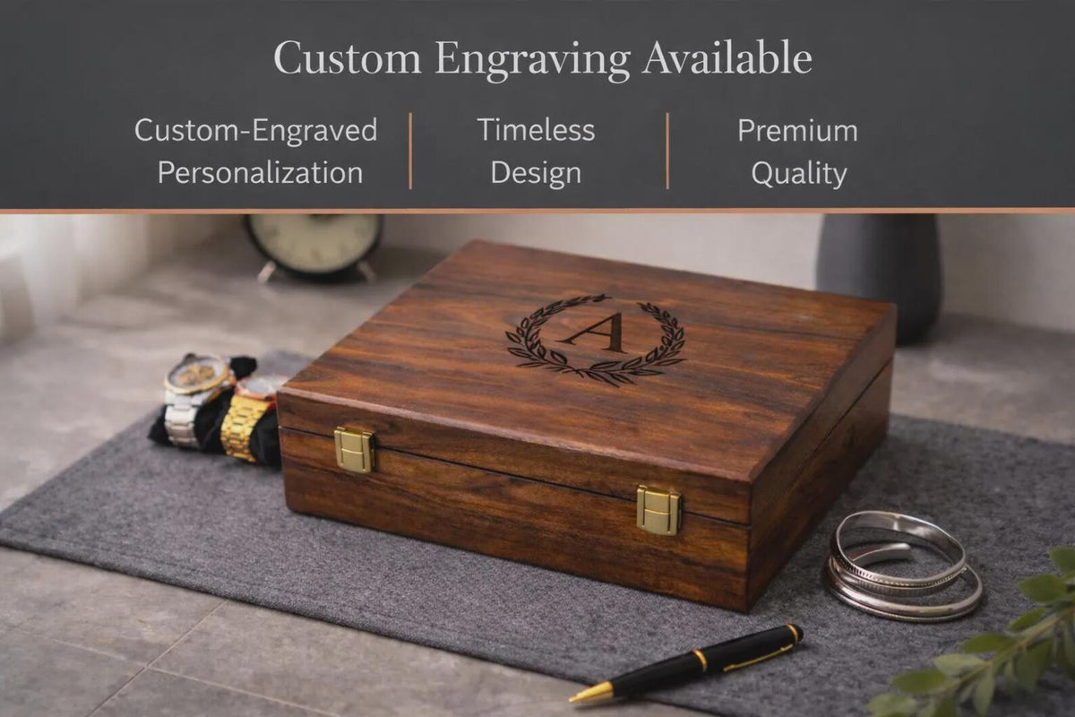 Customized Luxury Watch Storage Case Husband Birthday Gift Wooden Organizer Display Box Personalized Christmas Graduation Present For Him