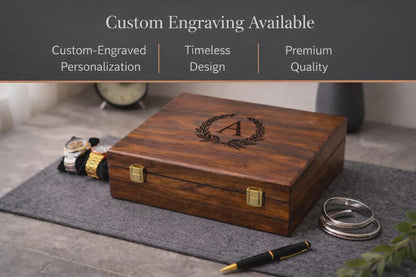 Customized Luxury Watch Storage Case Husband Birthday Gift Wooden Organizer Display Box Personalized Christmas Graduation Present For Him