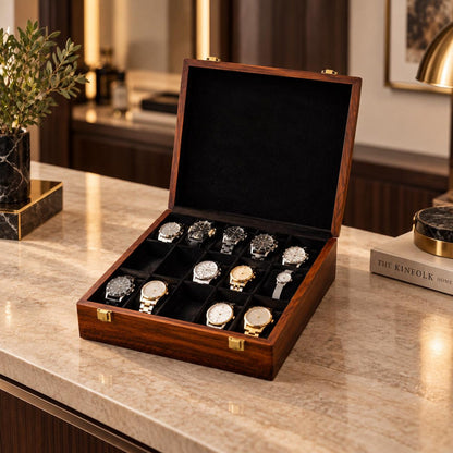 Customized Luxury Watch Storage Case Husband Birthday Gift Wooden Organizer Display Box Personalized Christmas Graduation Present For Him