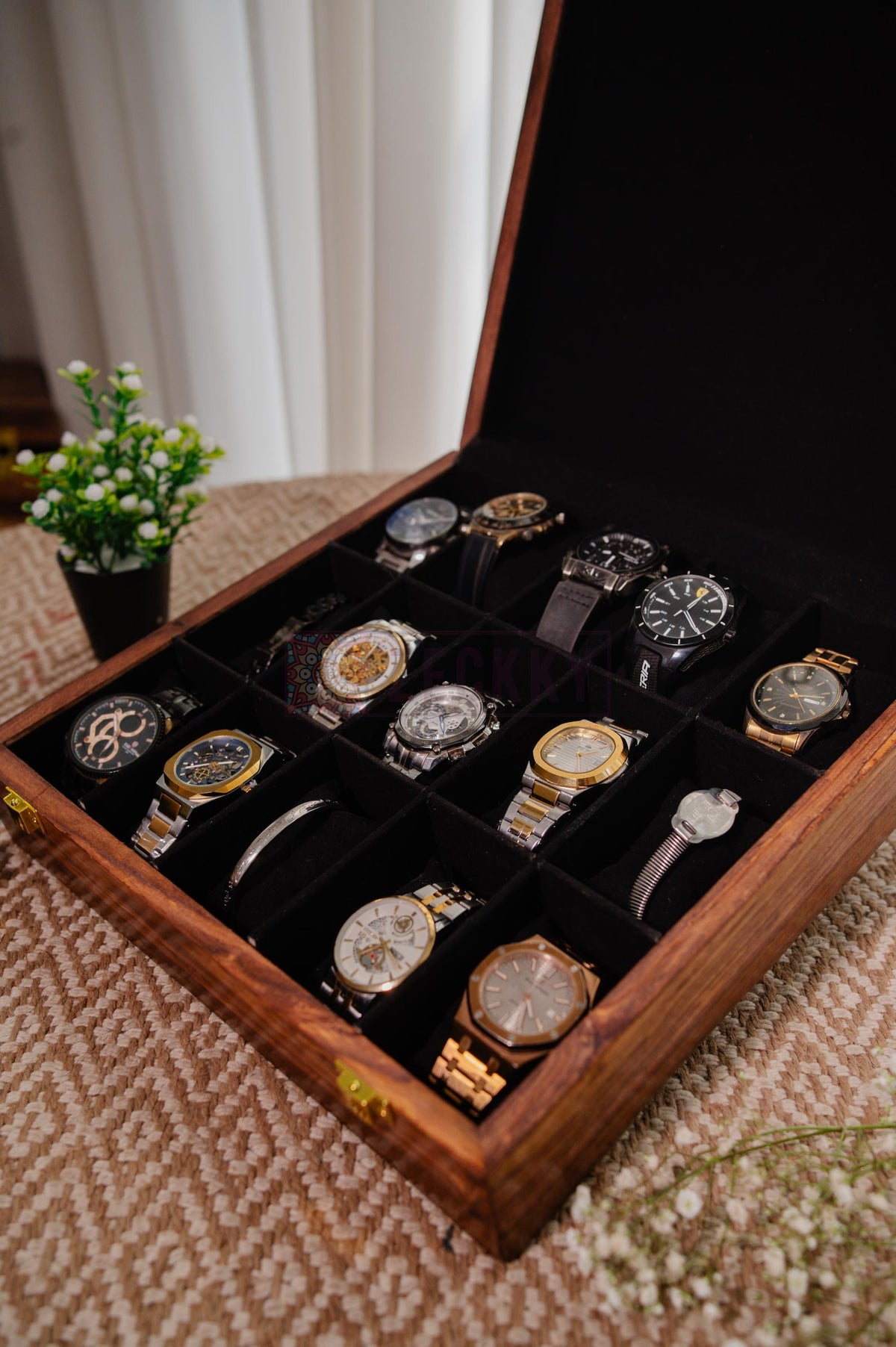 Customized Luxury Watch Storage Case Husband Birthday Gift Wooden Organizer Display Box Personalized Christmas Graduation Present For Him