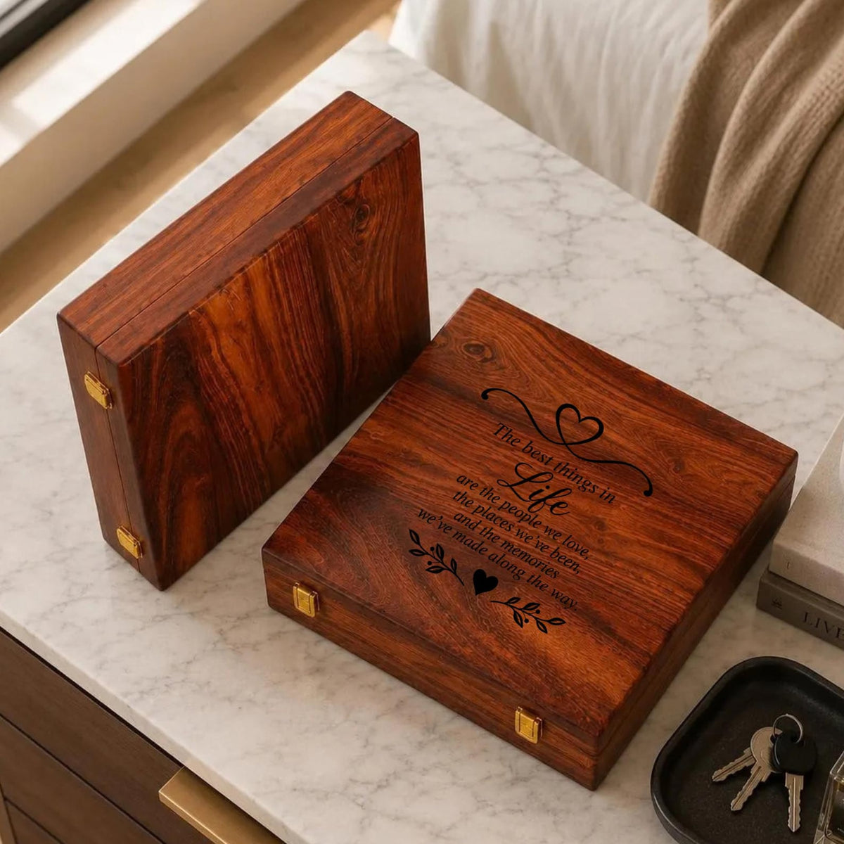 Customized Luxury Watch Storage Case Husband Birthday Gift Wooden Organizer Display Box Personalized Christmas Graduation Present For Him