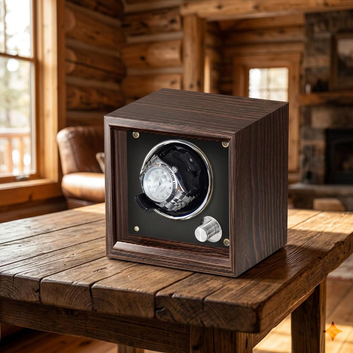 Luxury Wooden Watch Winder – High-End 1, 2 & 4 Slot Automatic Watch Box with Quiet Motor, Watch Storage Cabinet