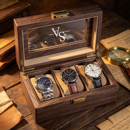 Custom Engraved Watch Box, Personalized Watch Case, Men watch jewelry box, Gifts for husband, Birthday / Anniversary Gifts for Men