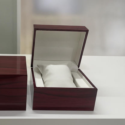 Wooden Watch Box with White Cushion for Display