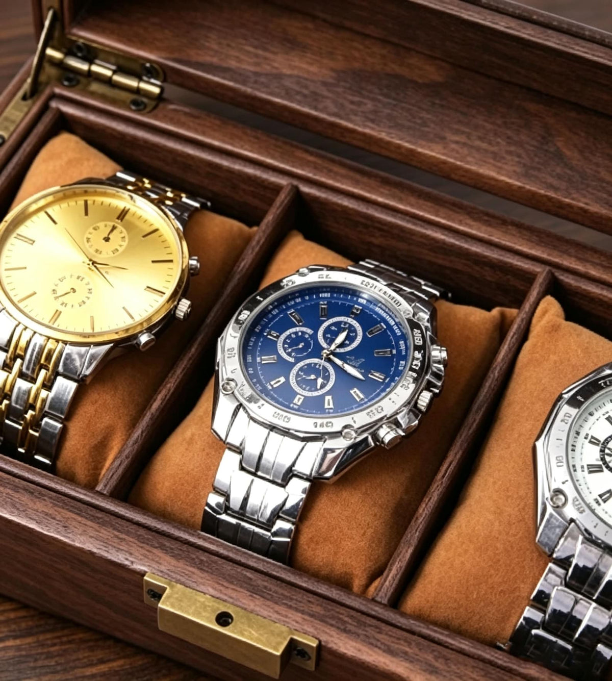 Custom Engraved Watch Box, Personalized Wooden Watch Storage Case, Christmas Gift For Men
