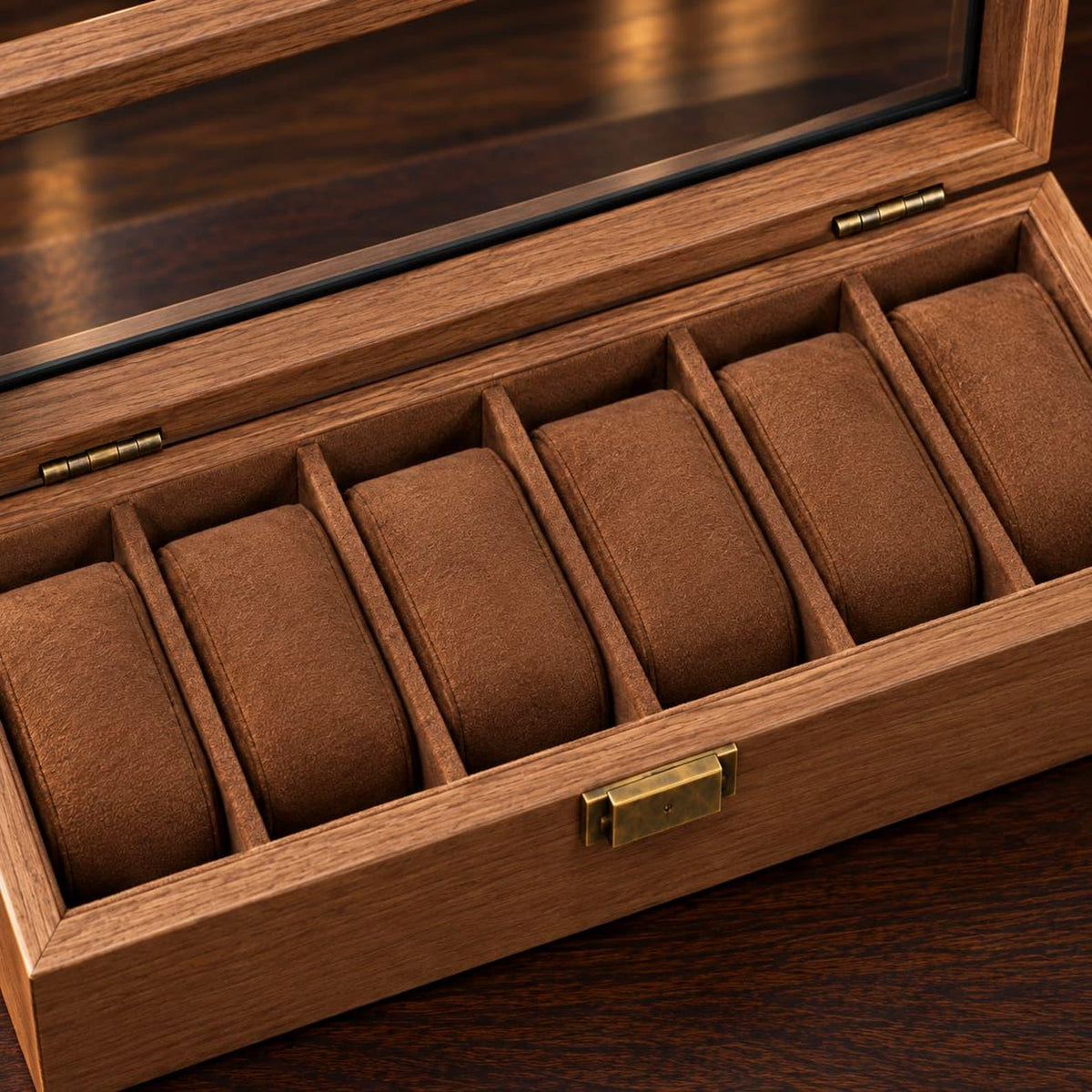 Christmas Gift for Boyfriend Personalized Wooden Watch Box Custom Engraved 6-Slot Organizer