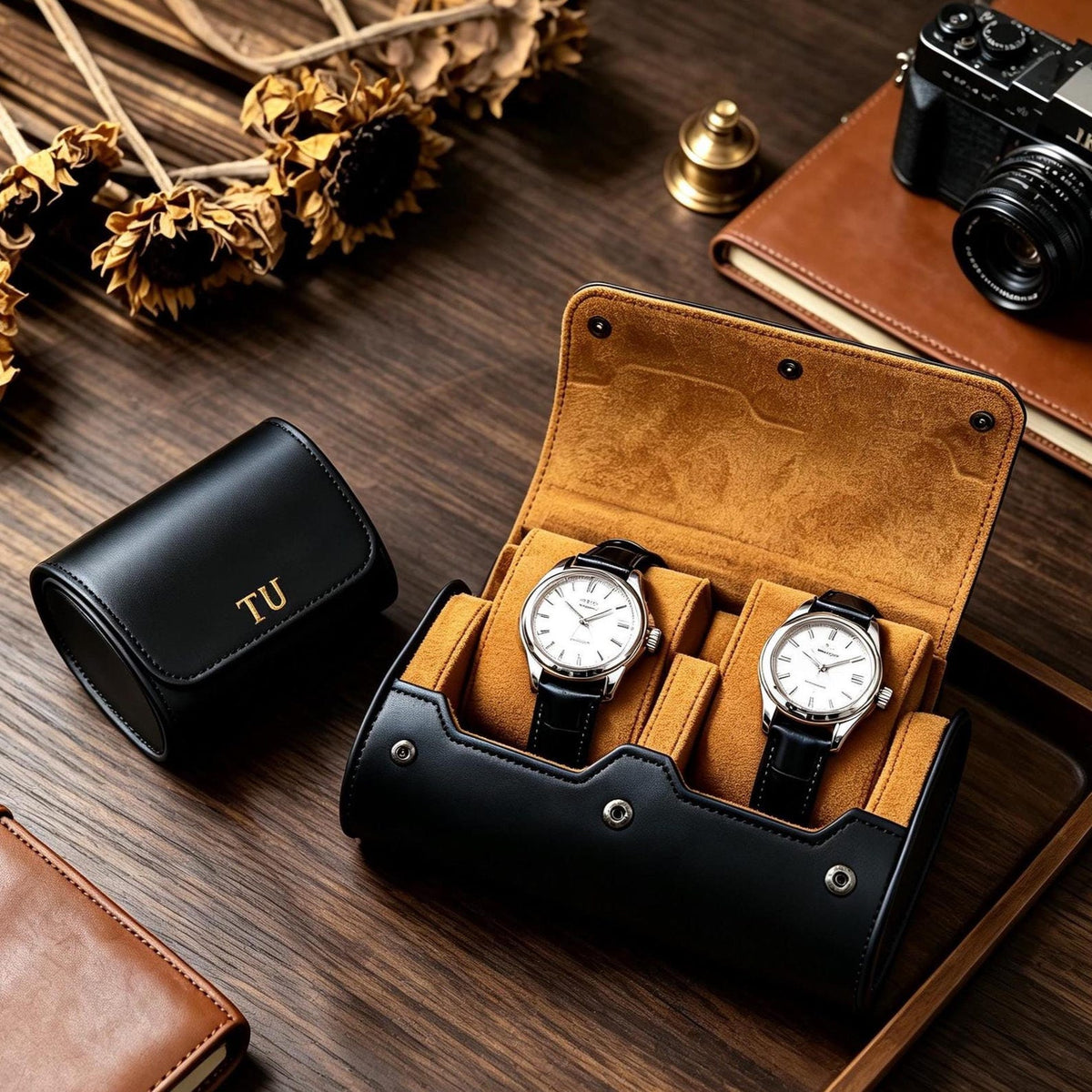 Personalized Leather Watch Box, Custom Leather Watch Case, Wedding groomsmen gifts, Custom watch storage, Gift for Men, Christmas Gifts