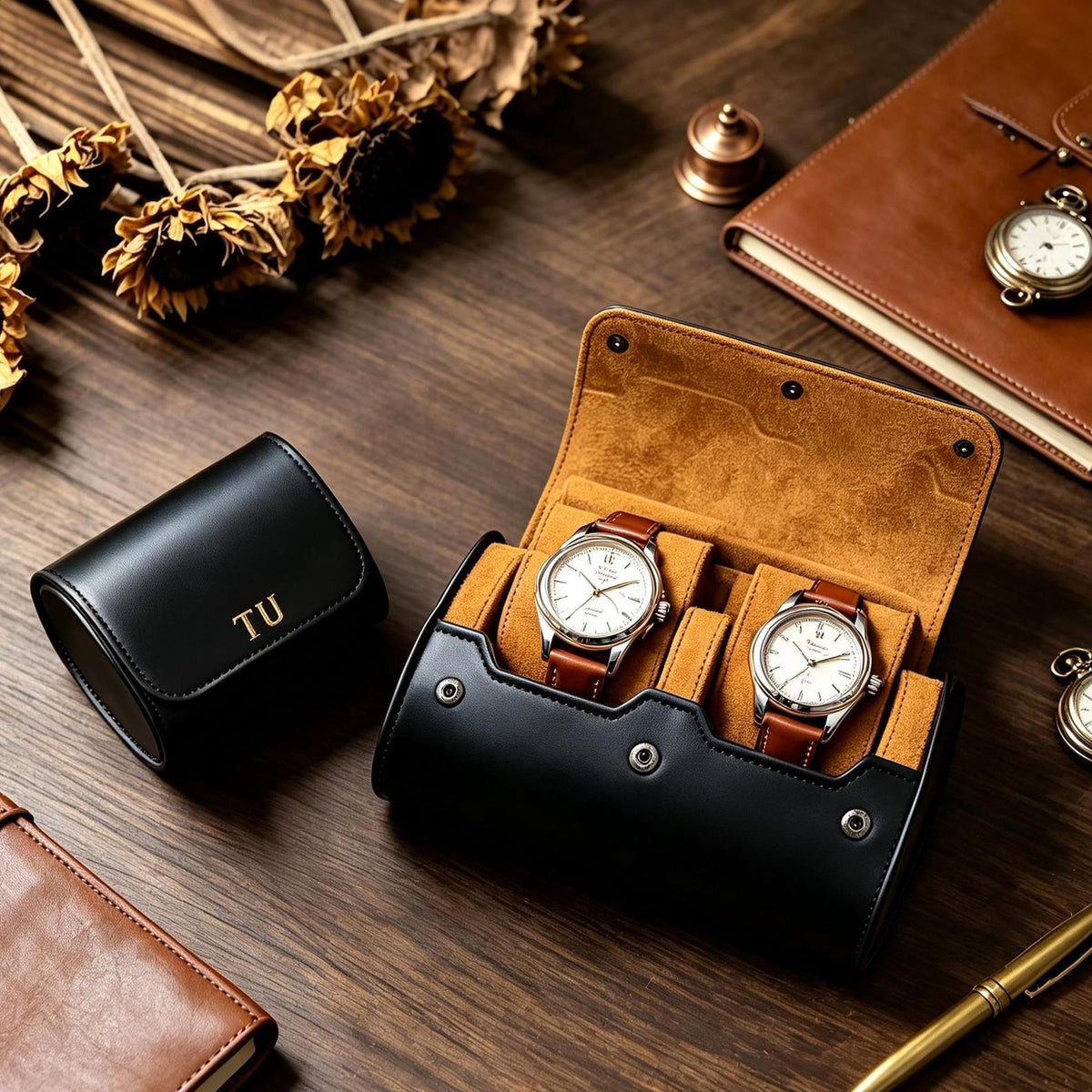 Personalized Leather Watch Box, Custom Leather Watch Case, Wedding groomsmen gifts, Custom watch storage, Gift for Men, Christmas Gifts