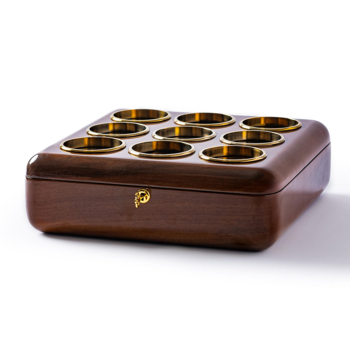 Walnut Wood Watch Box: Large 12-Watch Organizer