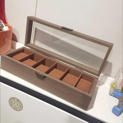 Pensonalized Watch Box, Wood Grain Watch Organizer, Groomsmen Gifts