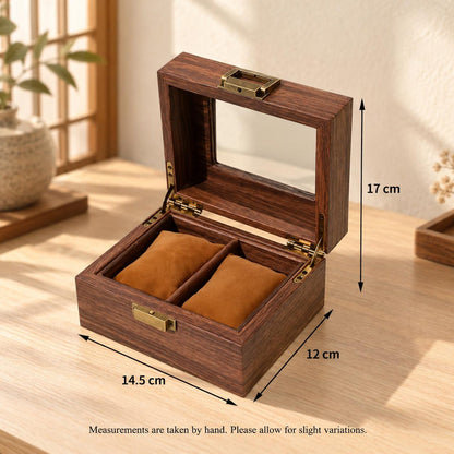 Wooden Watch Box, Watch Organizer and Display Case, Minimalist Watch Storage, Gift for Him