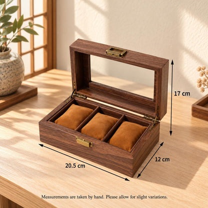 Wooden Watch Box, Watch Organizer and Display Case, Minimalist Watch Storage, Gift for Him