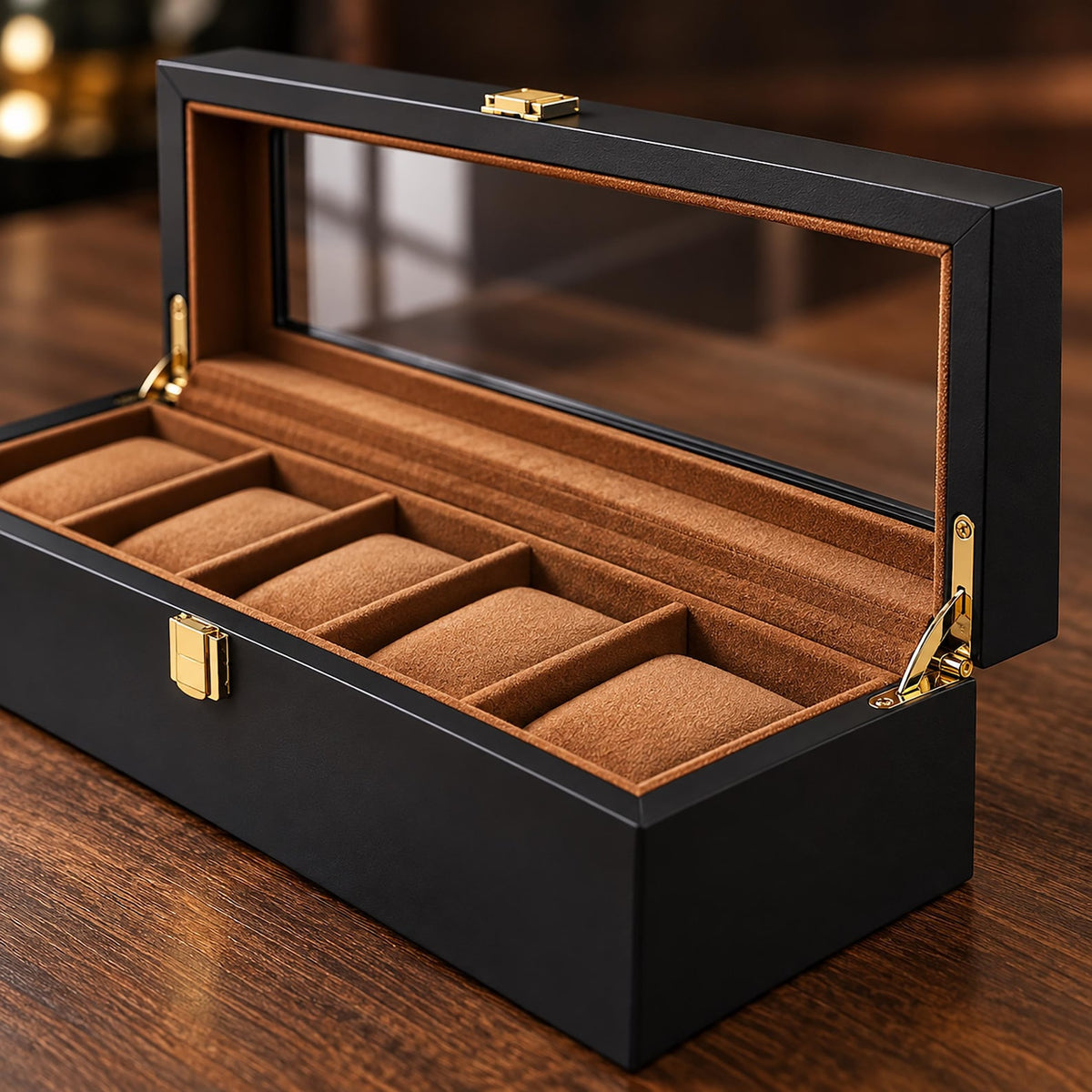 Personalized Watch Box, Custom Engraved Watch Display Case, 6 10 12 Slot Watch Organizer, Gift for Husband Dad