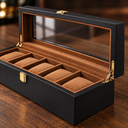 Personalized Watch Box, Custom Engraved Watch Display Case, 6 10 12 Slot Watch Organizer, Gift for Husband Dad