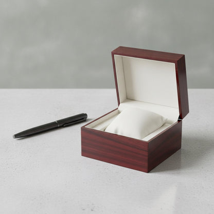 Wooden Watch Box with White Cushion for Display