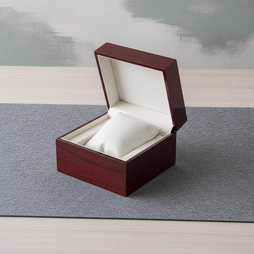 Wooden Watch Box with White Cushion for Display